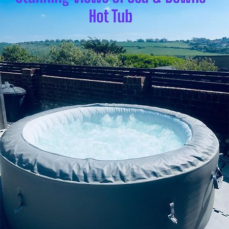 Spacious Studio Cabin With Sea/ Downs Views Sole Use Of Hottub In 锡福德 外观 照片